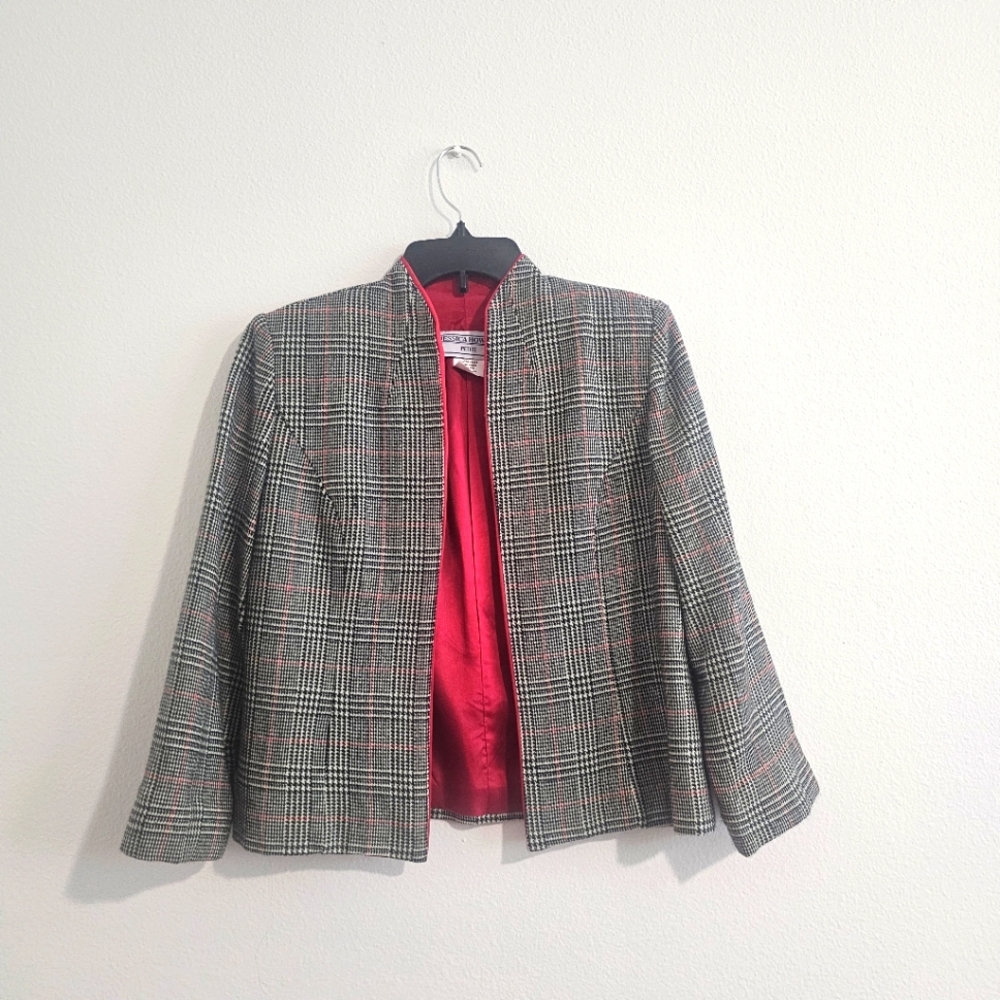 Vintage Jessica Howard Petite Houndstooth Blazer 4P